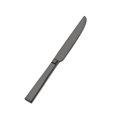 Bon Chef Roman, Dessert Knife, Solid Handle, Matte Finish, 13/0, 8.5" - Black Matte , set of 12 S3718BM